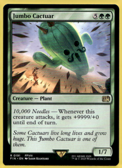JUMBO CACTUAR FINAL FANTASY FIN RARE CREATURE PLANT MTG 191 - Image 1
