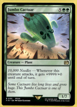 JUMBO CACTUAR FINAL FANTASY FIN RARE CREATURE PLANT MTG 191 - Image 2