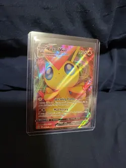 Pokemon TCG Victini VMAX Sword & Shield Holo Ultra Rare Card 022/163 - Image 1