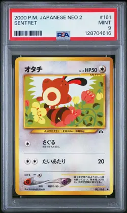 2000 POKEMON JPN NEO 2 #161 SENTRET PSA 9 - Image 1