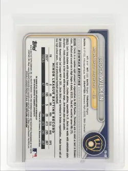 BROCK WILKEN 2024 BOWMAN CHROME 1ST PURPLE REFRACTOR AUTO /250 Q1825 - Image 2