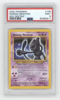 2002 POKEMON NEO DESTINY SHINING MEWTWO 109/105 PSA 9 Q1887 - Image 1