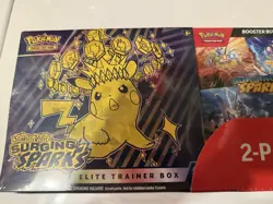 Pokemon TCG Surging Sparks ETB & Booster Bundle Costco 2-Pack NEW Factory Sealed - Image 2
