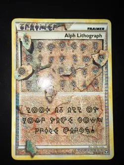 Alph Lithograph #FOUR - Triumphant Secret Rare - HP Vintage Pokemon Trainer - Image 1