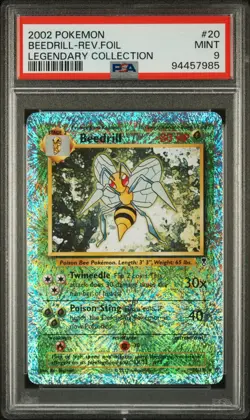 2002 Pokemon Beedrill Legendary Collection Reverse Foil #20 PSA 9 - Image 1