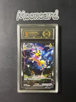 APH Black 10* Pokemon Chinese Jolteon VMAX Full Art 2024 CSHC 009/009 - Image 1