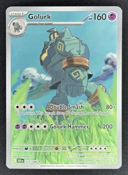 Golurk 123/086 SV: Black Bolt Illustration Rare Full Art Holo Pokemon TCG NM - Image 1