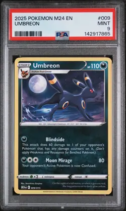 2025 POKEMON M24 EN-MCDONALD'S COLL #009 UMBREON PSA 9 - Image 1
