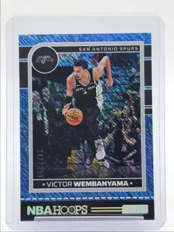 VICTOR WEMBANYAMA 2024 NBA HOOPS BLUE SHIMMER SPURS /299 Q1825 - Image 1