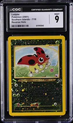 2001 POKEMON SOUTHERN ISLANDS PROMO #7 LEDYBA-HOLO CGC 9 - Image 1