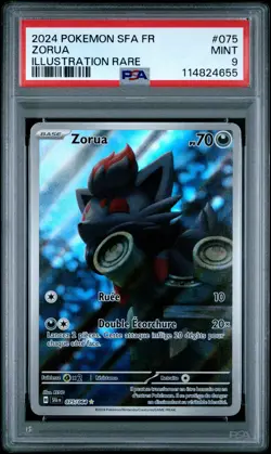 2024 POKEMON FRENCH SFA FR-SHROUDED FABLE ILLUSTRATION RARE #075 ZORUA PSA 9 - Image 1