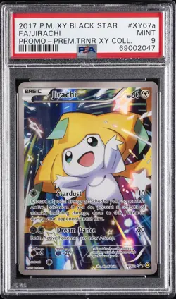2017 POKEMON XY BLACK STAR PROMO PREM TRAINER XY COLL FULL ART/JIRACHI PSA 9 - Image 1