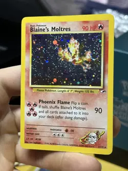 Rocket's Moltres 12/132 Blaine's Moltres 1/132 Gym Heroes 2000 Holo Pokemon WOTC - Image 5