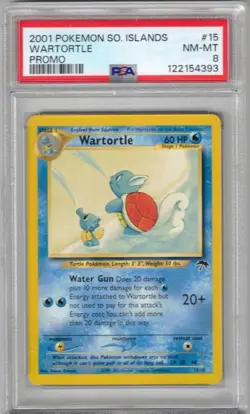 2001 POKEMON SOUTHERN ISLANDS PROMO #15 WARTORTLE PSA 8 NEW SLAB !! - Image 1