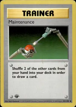 Pokemon 1st Ed. Base Uncommon Maintenance 83/102 - Heavy Play (HP) - Image 1