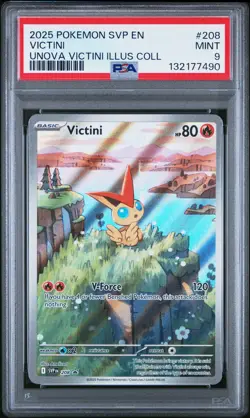 2025 POKEMON VICTINI ILLUSTRATION COLLECTION PROMO #208 VICTINI PSA 9 - Image 1