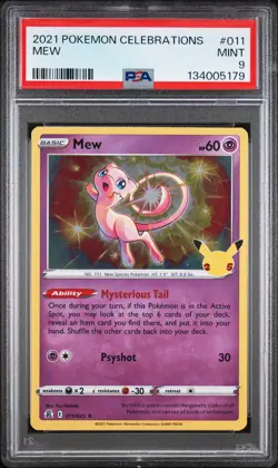 2021 POKEMON CELEBRATIONS #011 MEW PSA 9 - Image 1