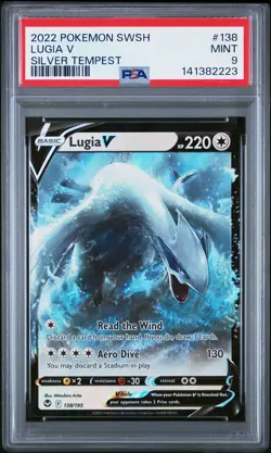 2022 POKEMON SWORD & SHIELD SILVER TEMPEST #138 LUGIA V PSA 9 - Image 1