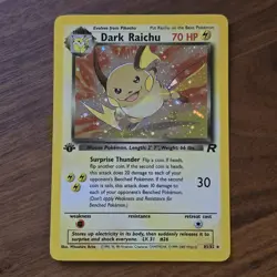 Dark Raichu 83/82 Pokemon Holo 1st Edition Secret Rare Team Rocket LP+ NM- WOTC - Image 1