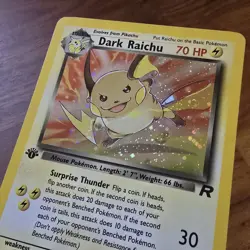 Dark Raichu 83/82 Pokemon Holo 1st Edition Secret Rare Team Rocket LP+ NM- WOTC - Image 4