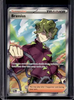 2025 Pokemon Prismatic Evolutions Brassius Ultra Rare #135/131 - Image 1