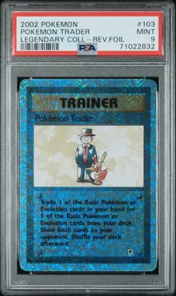 2002 Pokemon Legendary Collection Pokemon Trader Reverse Foil #103 PSA 9 - Image 1