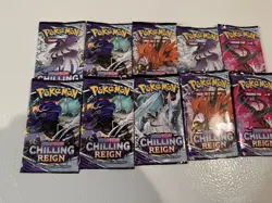 POKEMON CHILLING REIGN FACTORY SEALED BOOSTER PACKS 10 Packs - Image 2
