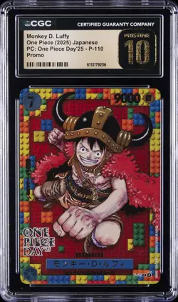 2025 ONE PIECE JPN PC: ONE PIECE DAY '25 - PROMO MONKEY D LUFFY CGC 10 PRISTINE - Image 1