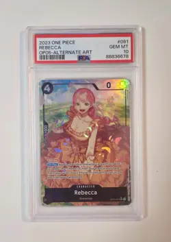 One Piece TCG Rebecca OP05-091 Alternate Art PSA 10 - Image 1