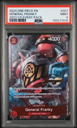2024 ONE PIECE CHAMP 2023 EVENT PACK #027 GENERAL FRANKY PSA 9 - Image 1
