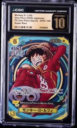 2024 ONE PIECE JPN ONE PIECE DAY '24 SUPER RARE MONKEY D. LUFFY CGC 10 PRISTINE - Image 1