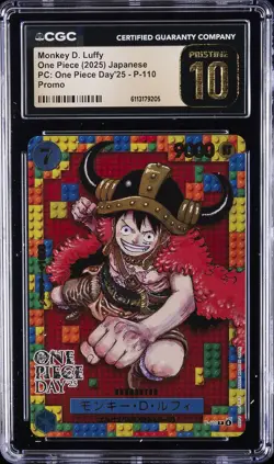2025 ONE PIECE JPN PC: ONE PIECE DAY '25 PROMO MONKEY D LUFFY CGC 10 PRISTINE - Image 1