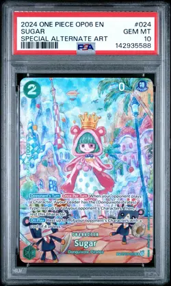 2024 ONE PIECE OP06-WINGS OF THE CAPTAIN SPECIAL ALTERNATE ART #024 SUGAR PSA 10 - Image 1