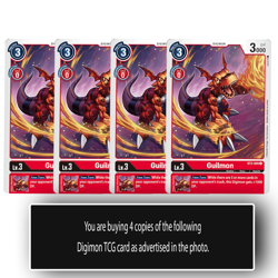 Guilmon - BT2-009 C - Common Digimon TCG Card Playset Red - Image 1