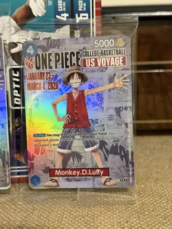 2x One Piece Monkey.D.Luffy [College Basketball US Voyage] P-055 Promo Card - Image 3