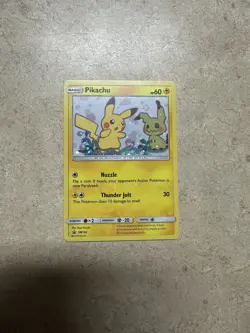 Pokemon TCG Sun & Moon Pikachu Holo Foil Black Star Promo Card SM162 - Image 1