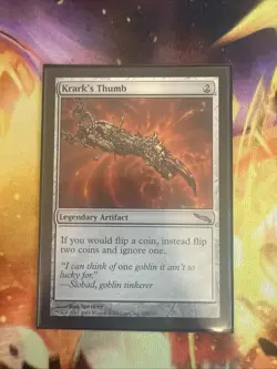 MTG Krark's Thumb Mirrodin Rare Card Magic the Gathering - Image 1