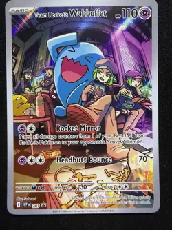 Team Rocket's Wobbuffet 203 Sv: Scarlet & Violet Promo Cards Holo - Image 1