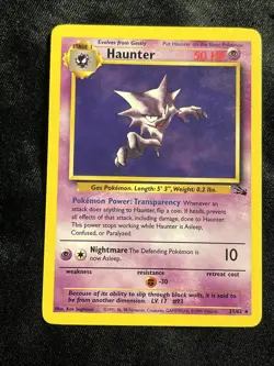 Haunter 21/62 Fossil Unlimited - Non Holo Rare - WOTC Pokemon Card LP - Image 1