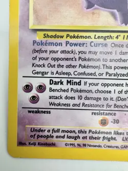 Gengar 5/62 Fossil Holo Rare Pokemon Card LP Light Play Condition - Image 4