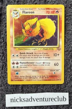Flareon – 3/64 – Jungle Holo Pokemon Card (LP/MP) - Image 1
