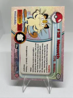 Topps Pokemon #52 Meowth - TV Animation Edition Card, 1999 - Image 2