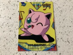 Jigglypuff Topps 2000 Pokemon TV Series 2 Sticker Card 6 of 10 Blue Logo - Image 1