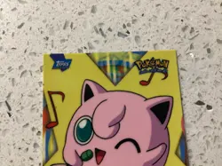 Jigglypuff Topps 2000 Pokemon TV Series 2 Sticker Card 6 of 10 Blue Logo - Image 2