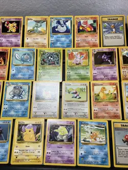 (30) Pokemon Card ALL VTG Lot Cards 1999 Base Set Pikachu Magmar Haunter - Image 3