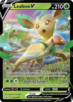 Leafeon V SWSH194 Holo SWSH: Sword & Shield Promo Cards Pokemon Card - Image 1