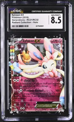 CGC 8.5 Sylveon EX Generations RC21/RC32 Radiant Collection Holo Pokemon Card - Image 1