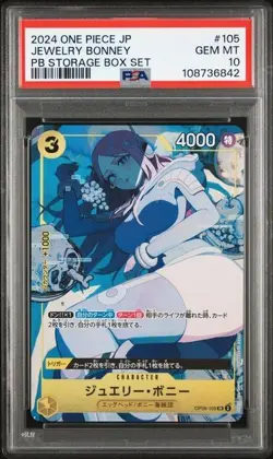 PSA 10 Jewelry Bonney OP08-105 PB Storage Box Set 2024 One Piece Card Japanese - Image 1