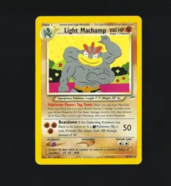 Pokemon Light Machamp 25/105 Non Holo Rare Neo Destiny Card - Image 1