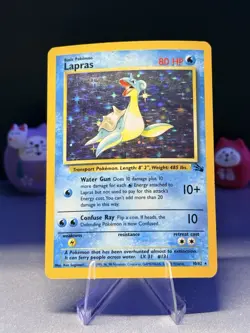 ⭐ Lapras 10/62 ⭐ Original Holo Rare Fossil Set Pokemon Card WOTC TCG 1999 - Image 1